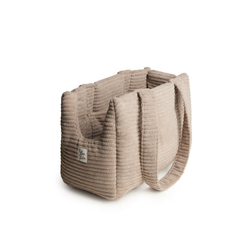 Borsa Velluto a Coste Beige