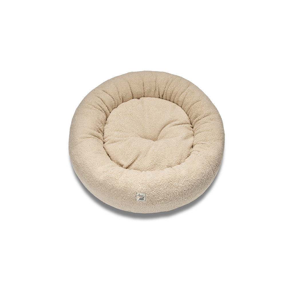 Round Bouclè Teddy Cream Kennel 