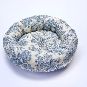 Round Cover Toile De Jouy Bluette