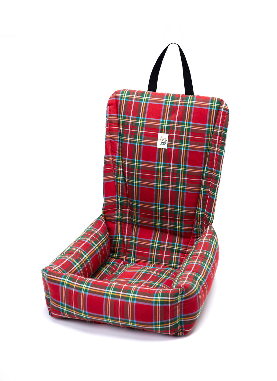 Red Scottish Cotton Car Seat