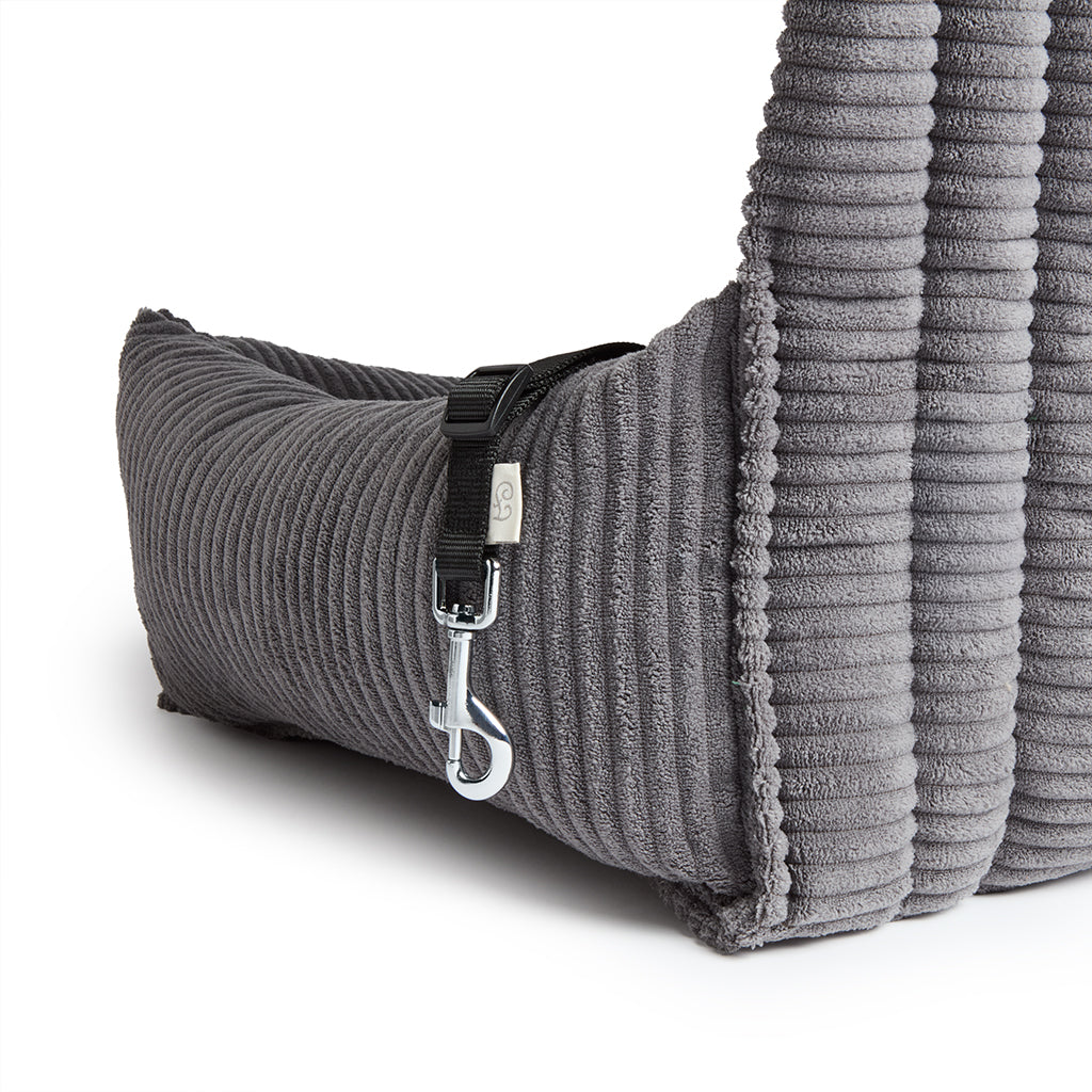 Seggiolino Auto Velluto a Coste Grigio