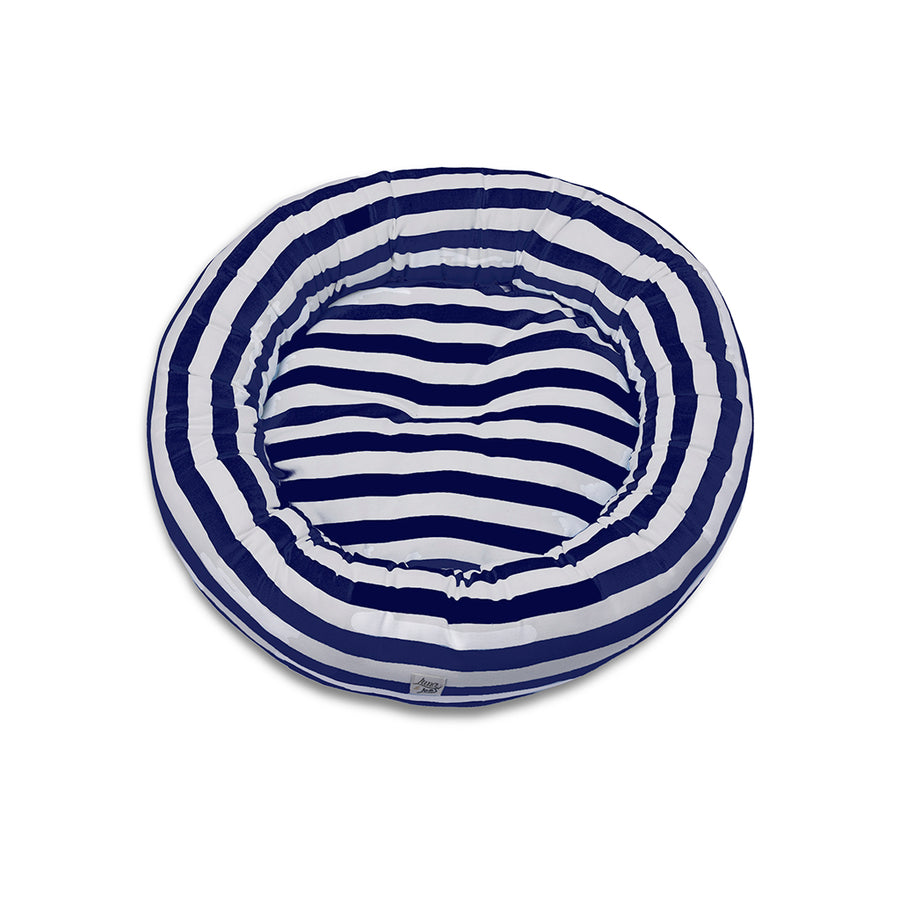 Cuccia Tonda Cotone Premium Righe Larghe Navy