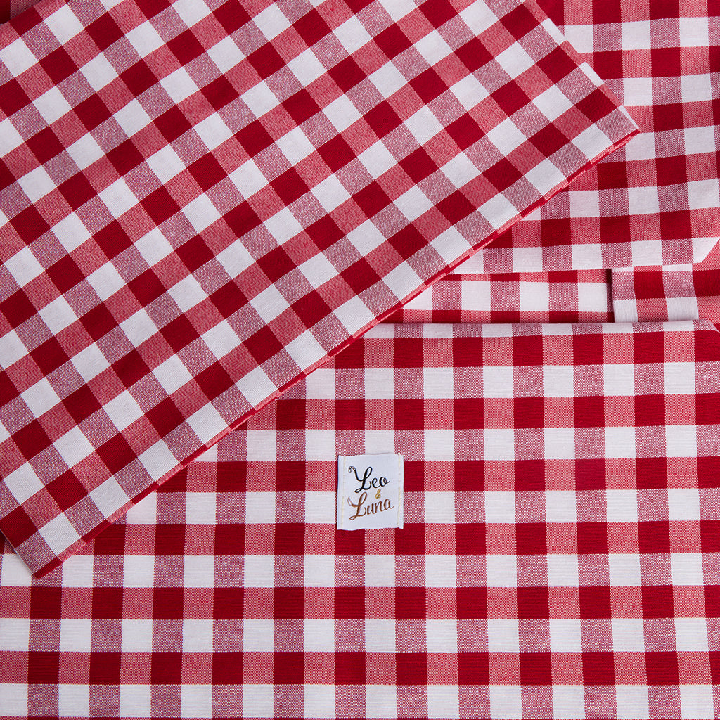 Cover Divanetto Cotone Quadretto Rosso