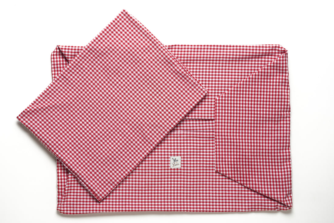 Cover Cotone Vichy Rosso