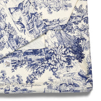 Cover Divanetto Toile de Jouy Blu Polvere