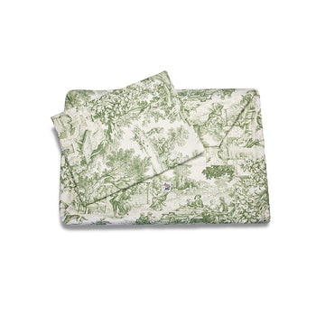 Cover Divanetto Toile de Jouy Verde Salvia