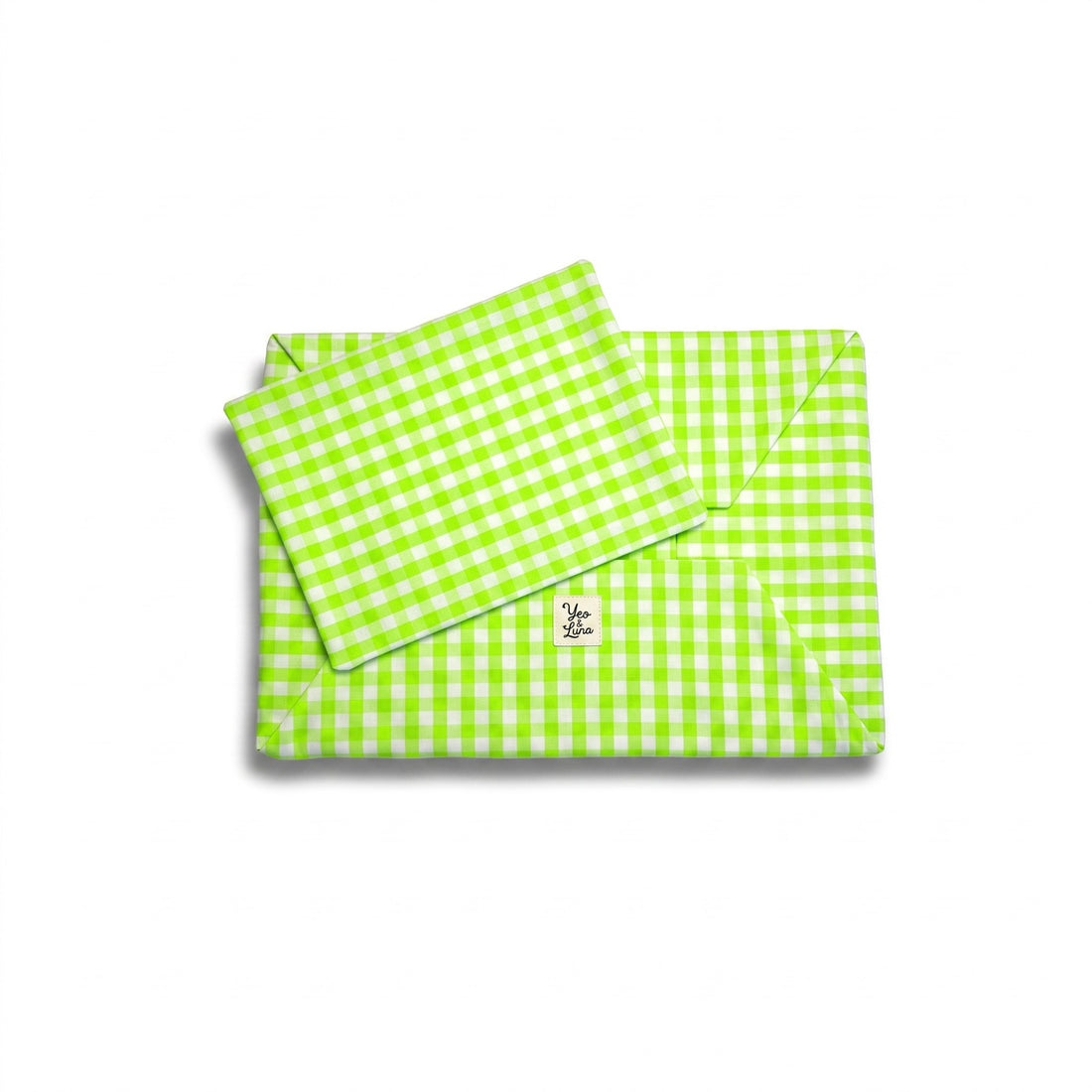Cover Divanetto per Cani Quadretto Verde Fluo | Leo e Luna