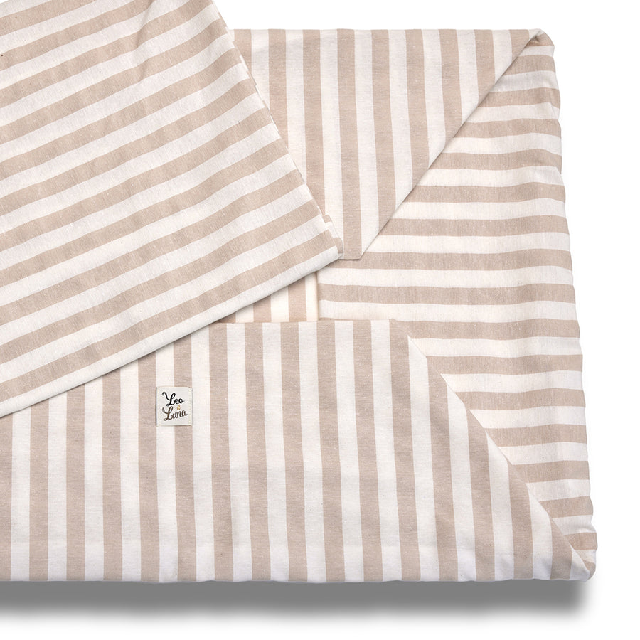 Cover Divanetto Cotone Righe Larghe Beige