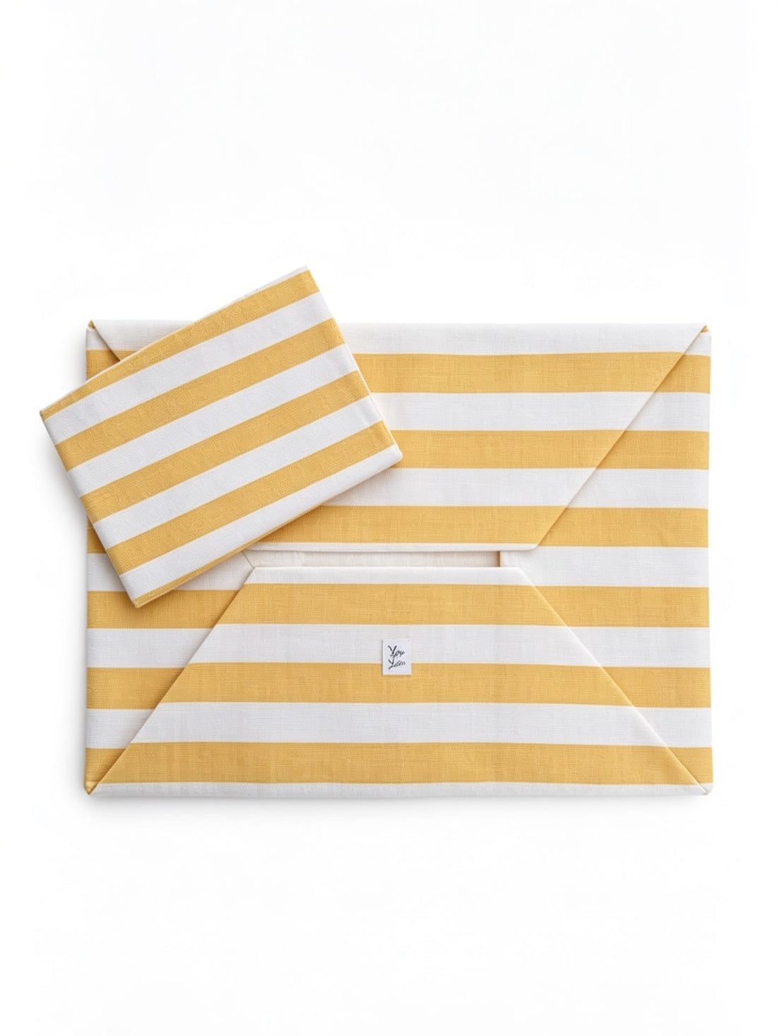 Cover Divanetto Cotone Righe Larghe Giallo