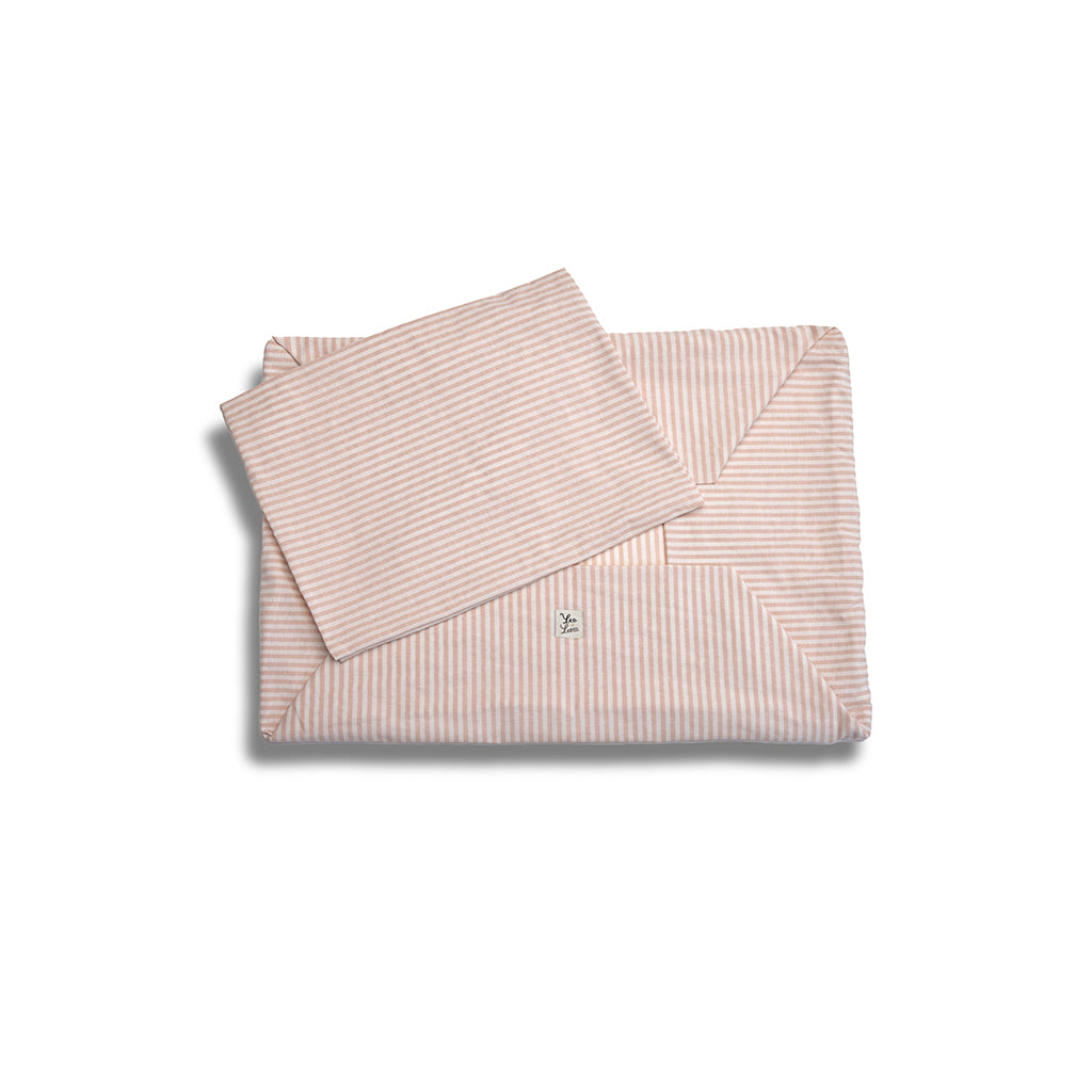 Cover Divanetto Cotone Righe Strette Rosa