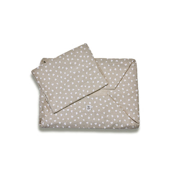 Cover Cotone Panama Little Love Heart White