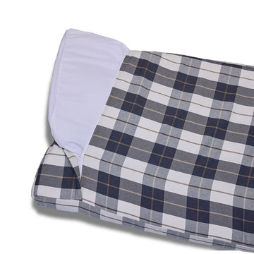 Cover Materassino Panama Scozzese Trama Grigio