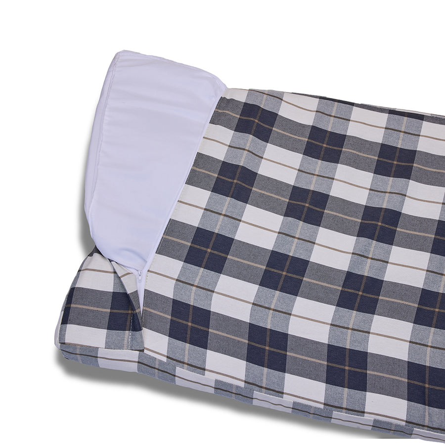 Cover Materassino Panama Scozzese Trama Grigio