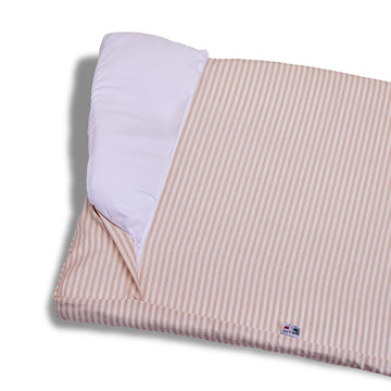 Cover Materassino Sfoderabile Cotone Riga Stretta Rosa