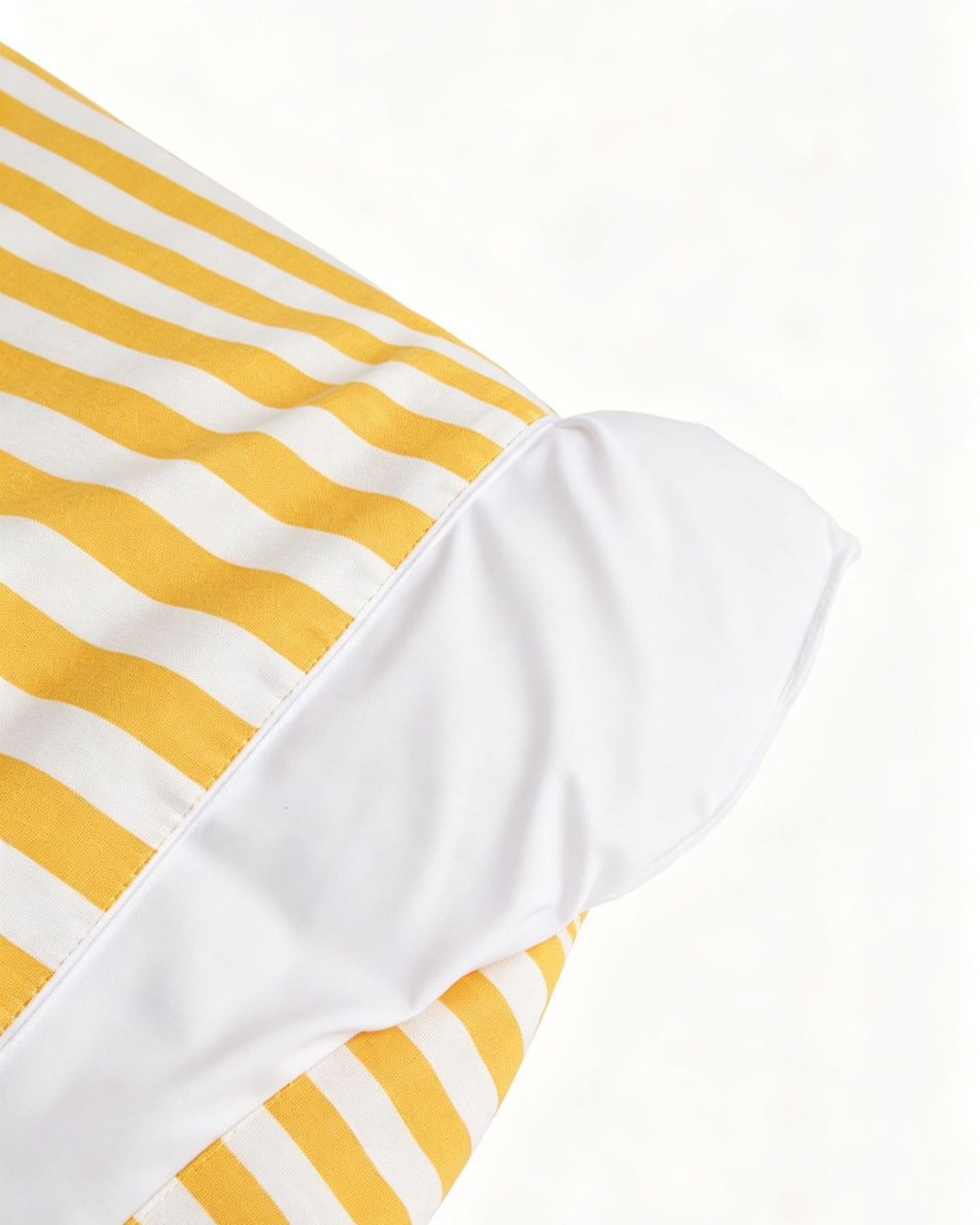 Cover Materassino Sfoderabile Cotone Riga Larga Giallo