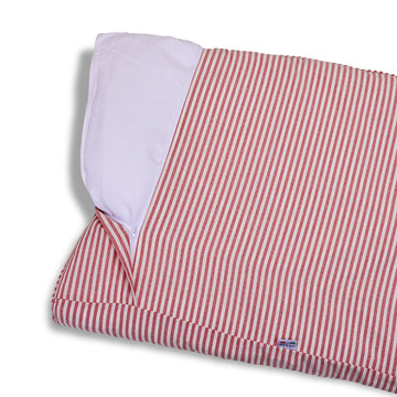 Cover Materassino Sfoderabile Cotone Riga Stretta Rosso