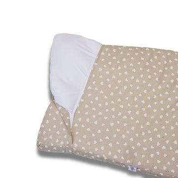 Cover Materassino Panama Premium Cuoricini Bianco