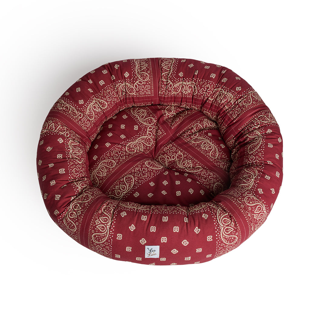 Cuccia Tonda Cotone Premium Bandana Bordeaux