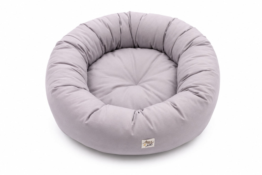 Siena Light Grey Cotton Round Dog Bed