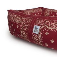 Cuccia Divanetto Per Cani Bandana Bordeaux | Made in Italy