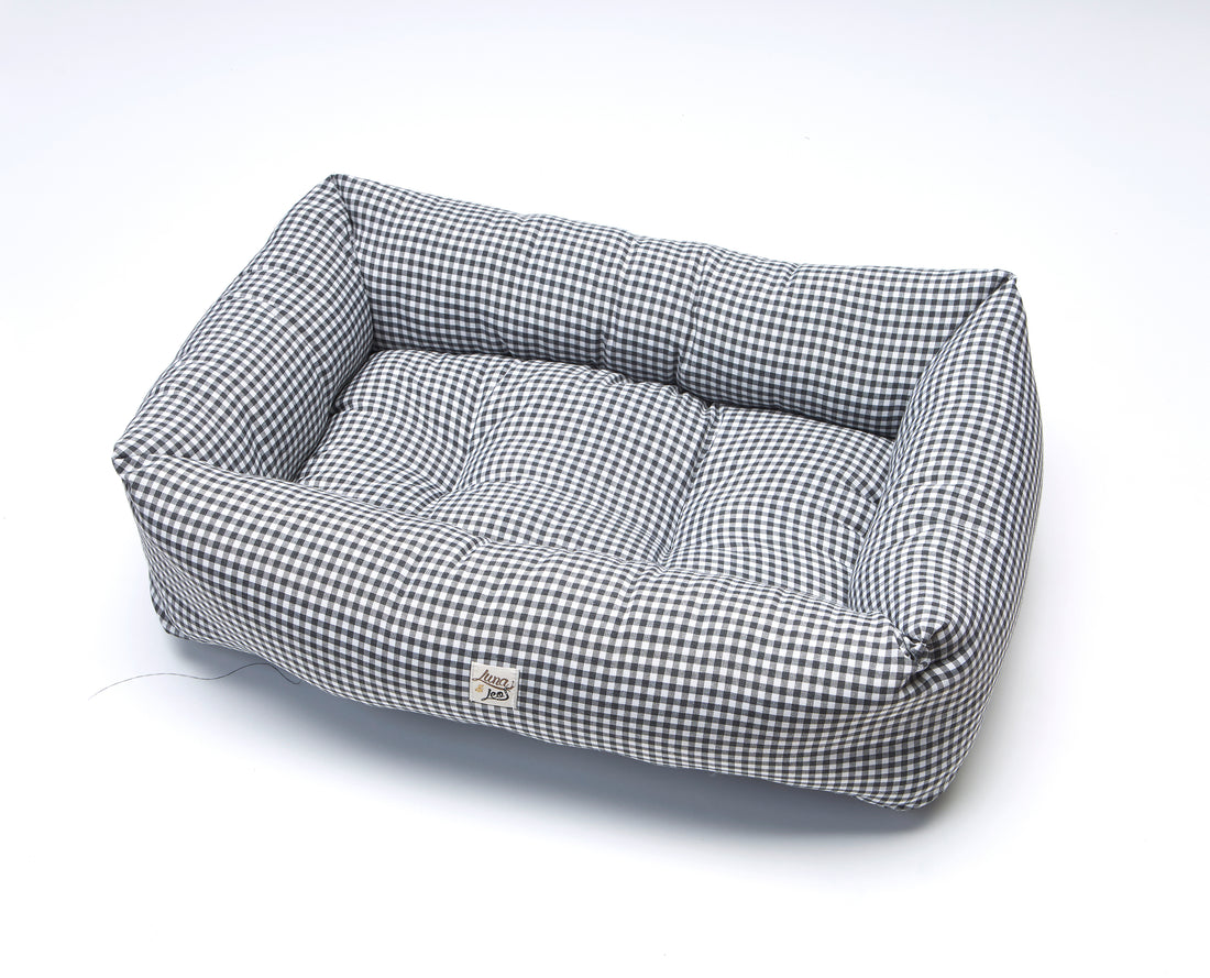 Divanetto Cotone Vichy Grigio Scuro