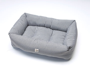 Divanetto Cotone Vichy Grigio Scuro