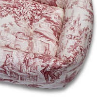 Divanetto Panama Premium Toile de Jouy Heritage Rosso Classico