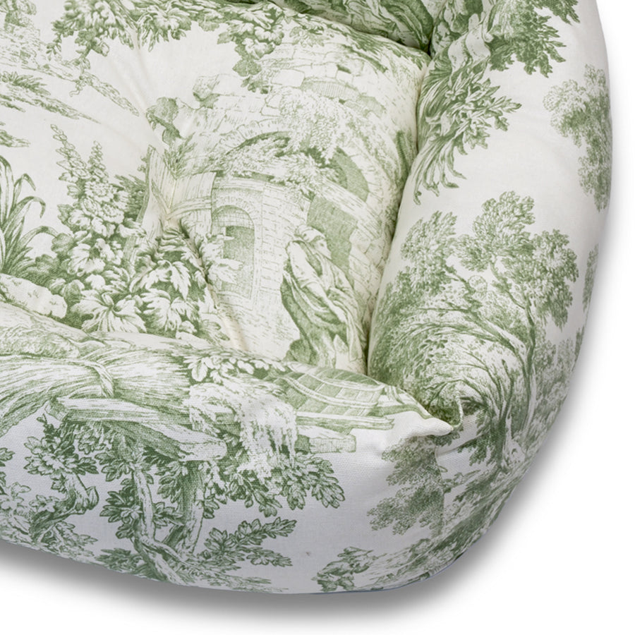 Divanetto Panama Premium Toile de Jouy Verde Salvia