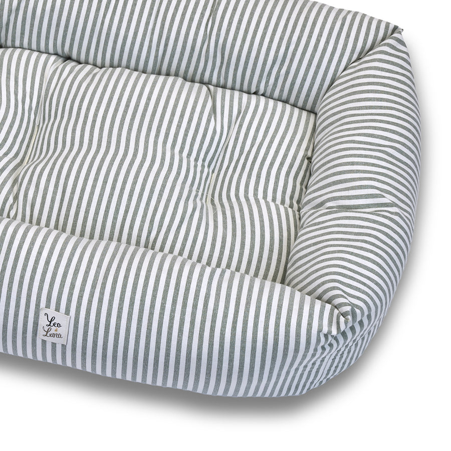 Divanetto Cotone Righe Strette Verde