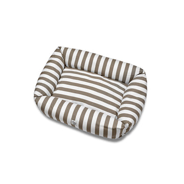 Divanetto Cotone Premium Righe Larghe Marrone