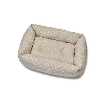 Divanetto Cotone Panama Little Love Heart White