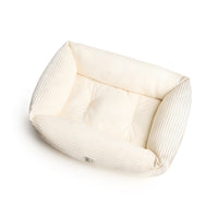 Bordeaux ribbed velvet sofa