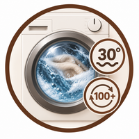 Lavabile a 30° per oltre 100 volte