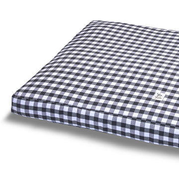 Cover Materassino Cotone Quadretto Grigio