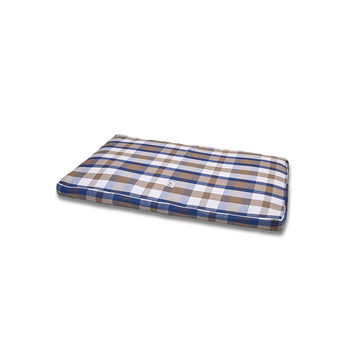 Materassino Sfoderabile Panama Scozzese Quadro Beige Bluette