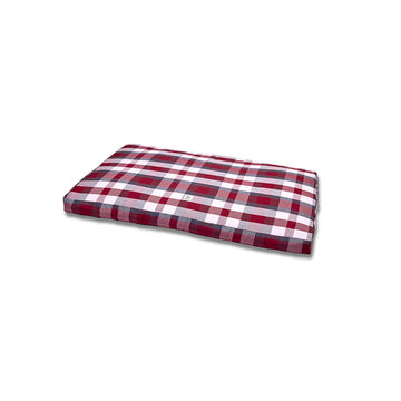 Materassino Sfoderabile Panama Scozzese Quadro Bordeaux