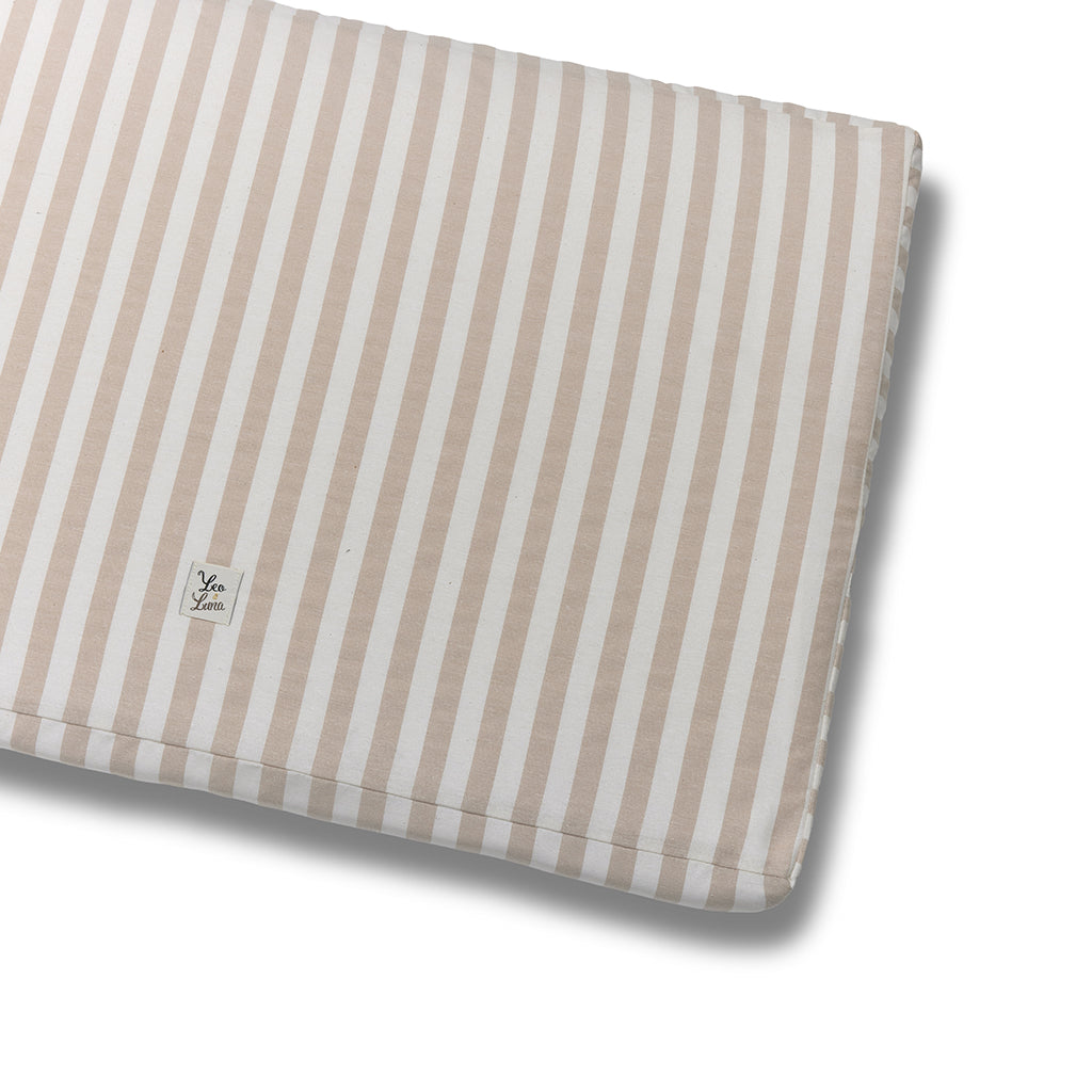 Materassino Sfoderabile Cotone Righe Larghe Beige