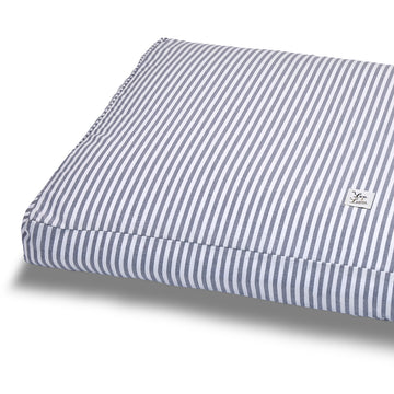 Cover Materassino Sfoderabile Cotone Riga Stretta Blu