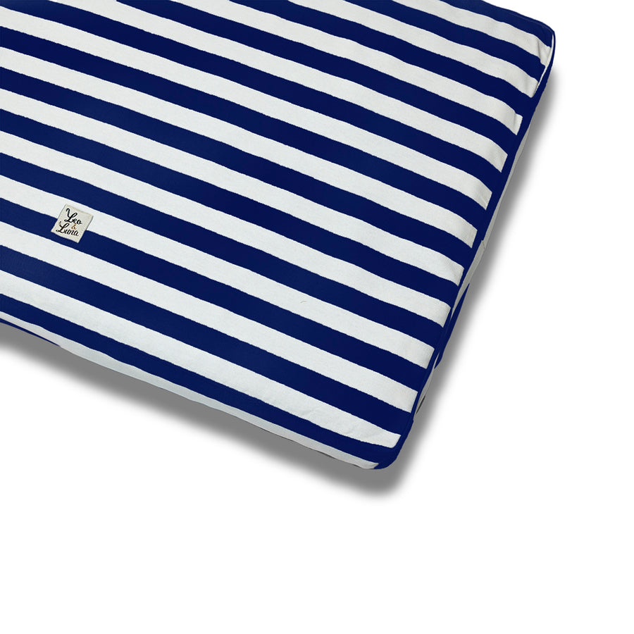 Materassino Sfoderabile Cotone Premium Riga Larga Navy