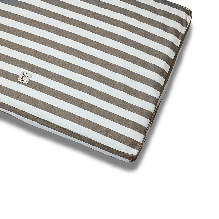 Materassino Sfoderabile Cotone Premium Riga Larga Marrone