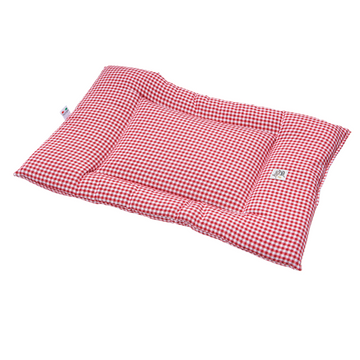 Red Vichy Cotton Square Quilt