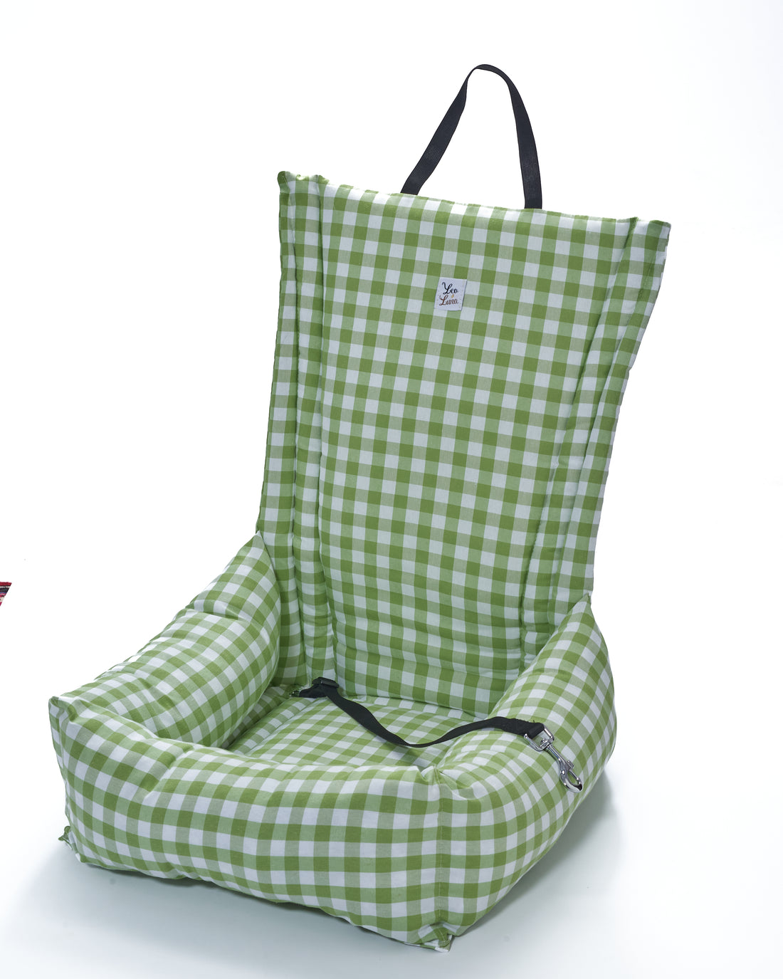 Seggiolino Auto Cotone Quadretto Pistacchio