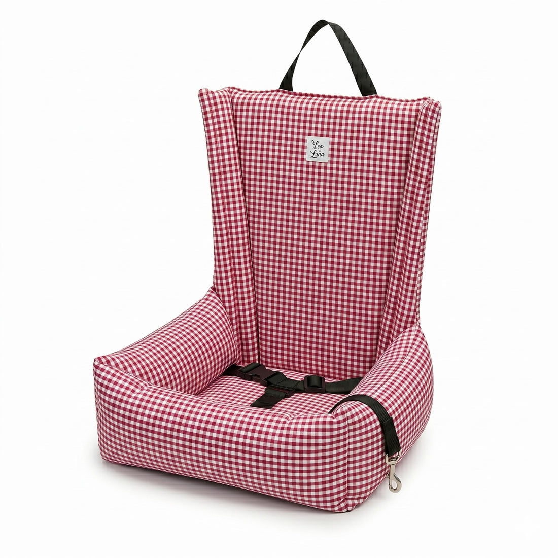 Seggiolino Auto Cotone Vichy Rosso
