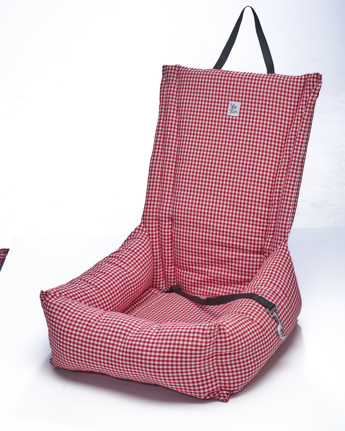 Seggiolino Auto Cotone Vichy Rosso