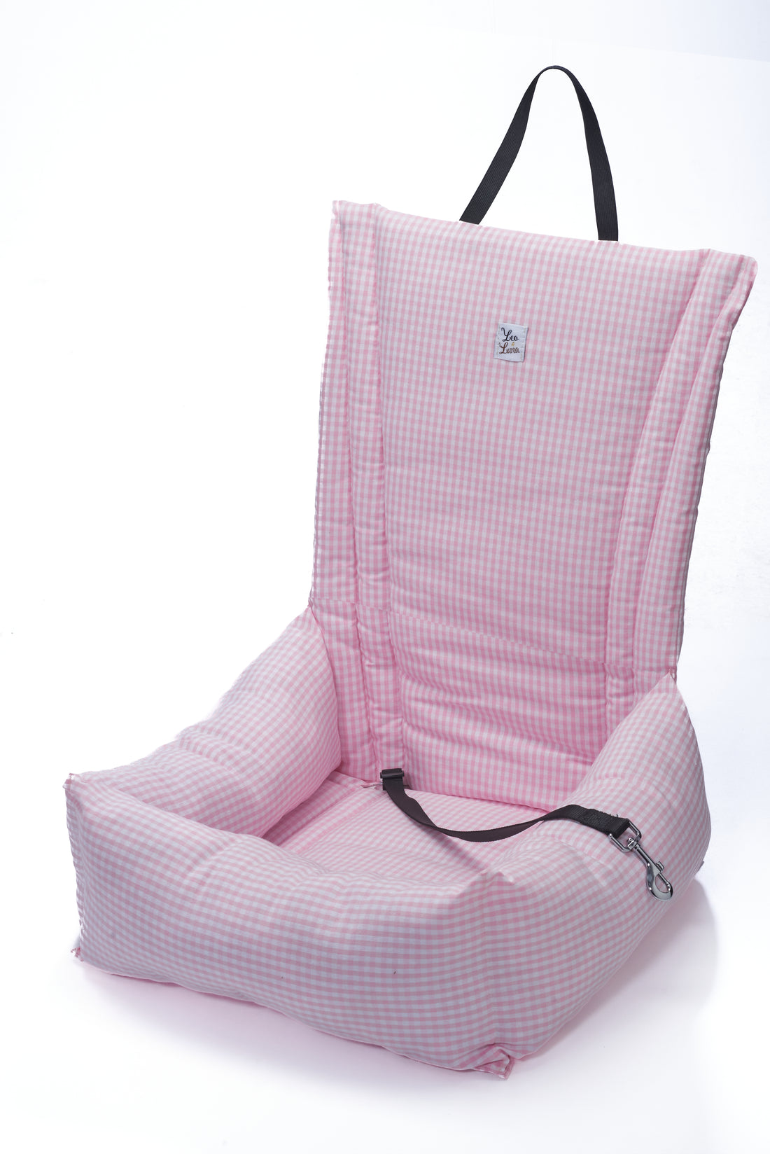 Seggiolino Auto Cotone Vichy Rosa