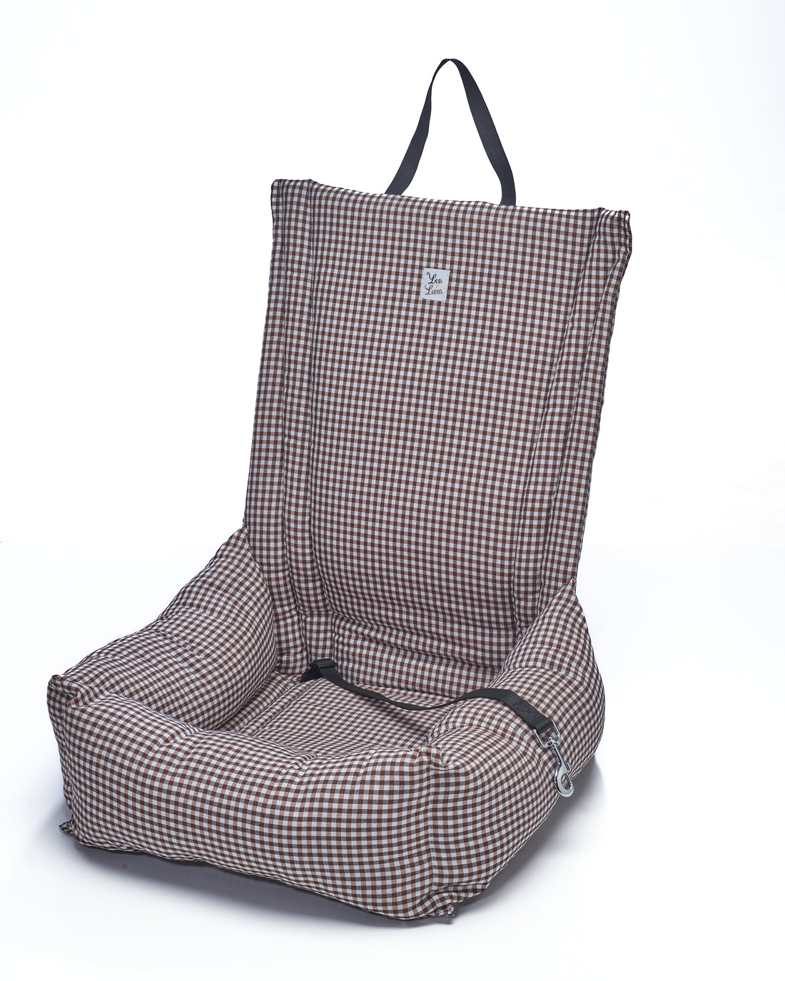 Seggiolino Auto Cotone Vichy Marrone