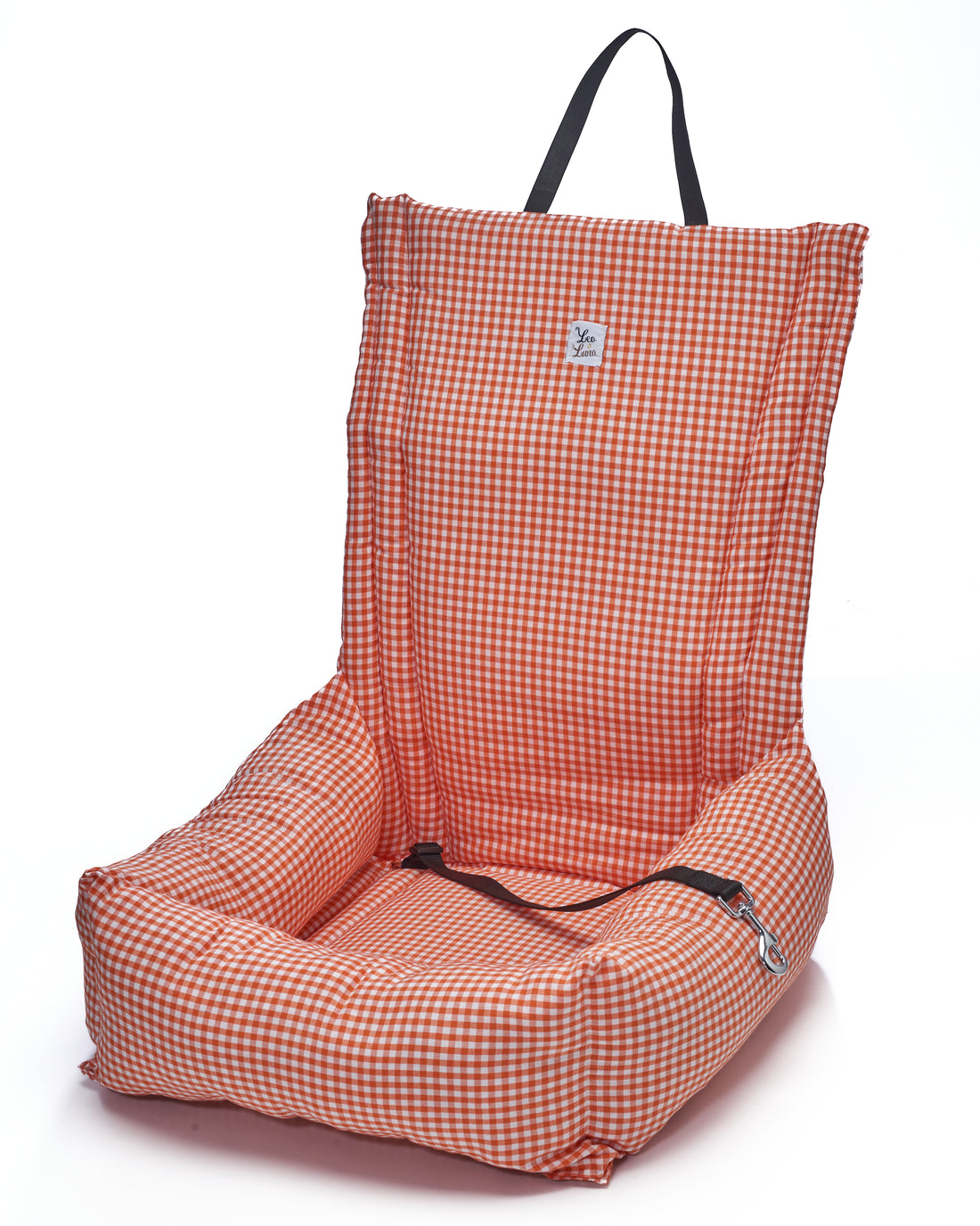 Seggiolino Auto Cotone Vichy Arancione