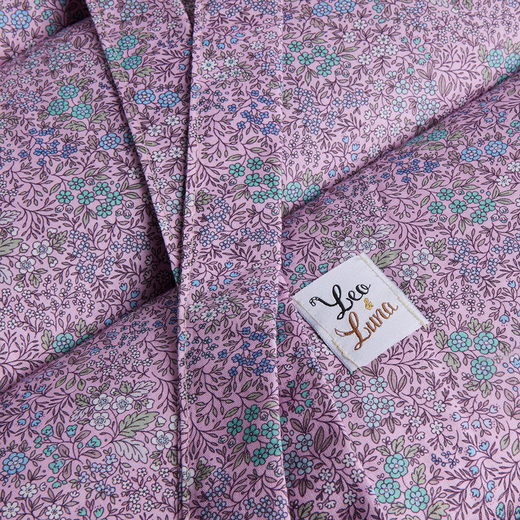 Trapuntina Arrotolabile Cotone Liberty Violetta Fiorita