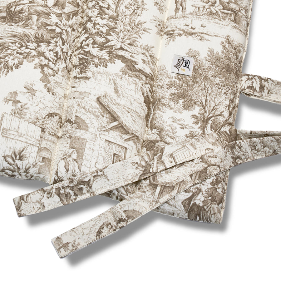 Trapuntina Arrotolabile Toile de Jouy Beige Naturale