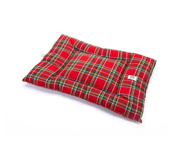 Red Scottish Cotton Square Quilt